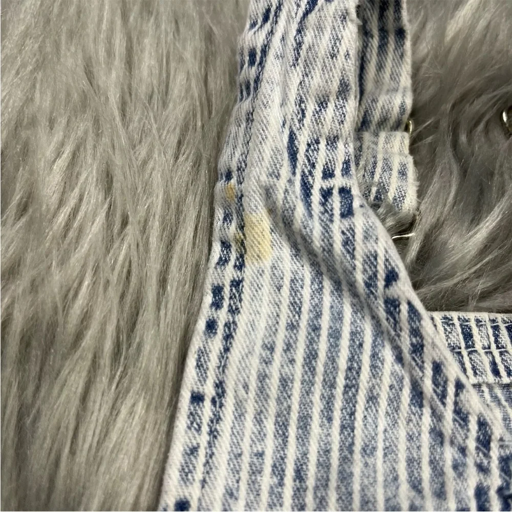 Vintage Oshkosh Bgosh Acid Wash Rail Road Stripe Overalls Made USA